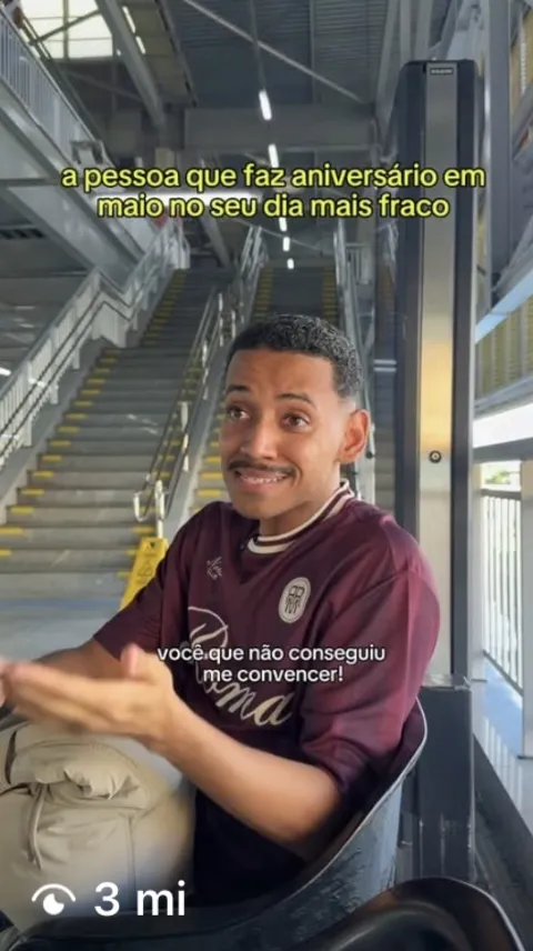 Print de reel do Yugui com selo de 3 milhões de visualizações
